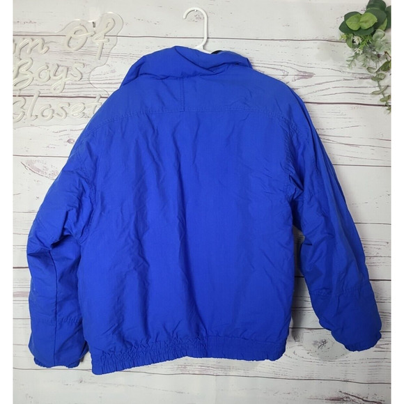 Vintage 90s Eddie Bauer Blue Full Zip Goose Down Insulated Jacket Mens SZ Large - Picture 2 of 5